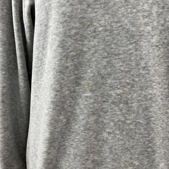 VTG Juicy Couture Gray Sweater Heather Velour V-Neck Knit Fleece Size Large L - Picture 7 of 10